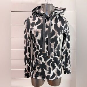 🖤 FRANK LYMAN WEEKEND – XS – Black & White Abstract Hoodie